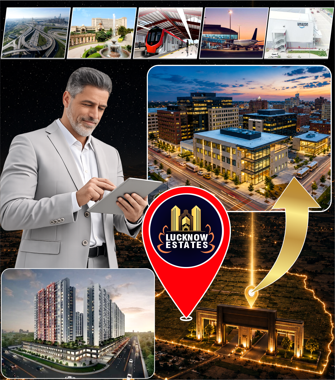 Lucknow Estates — expressway, metro, airport, Amazon hub and township growth around Lucknow
